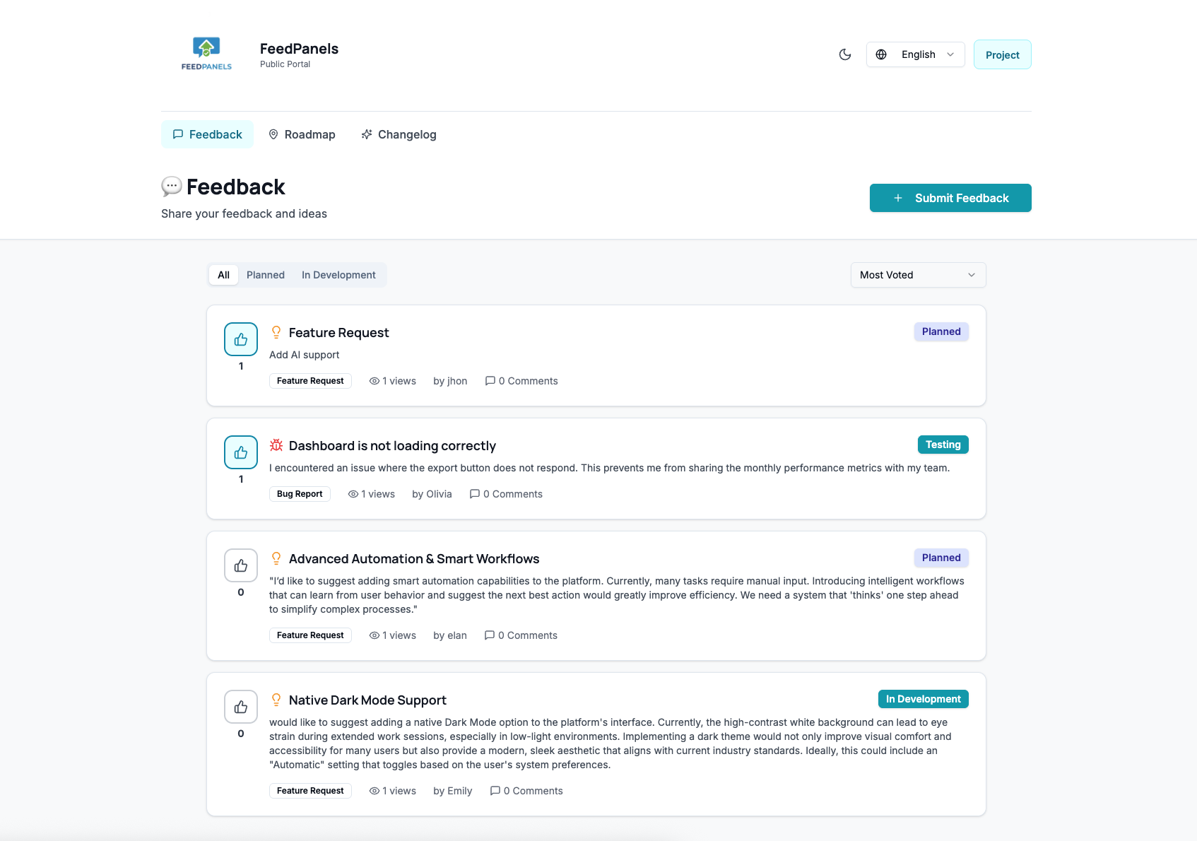 FeedPanels - Customer Feedback Management Platform